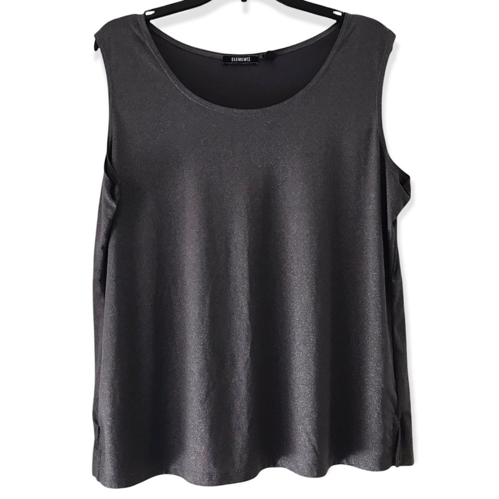 Elementz Sleeveless Gray Top Blouse. Size XL